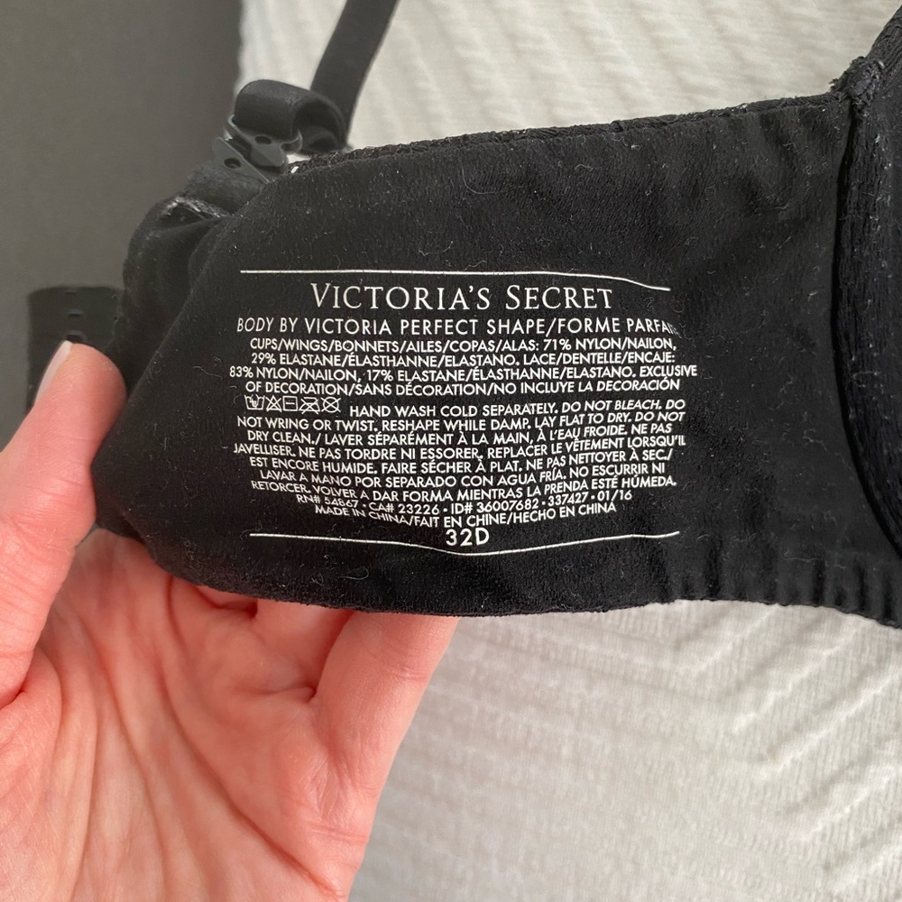 Victorias Secret Black Bra Bundle 32D Body by Victoria Perfect Shape Form - Picture 2 of 2